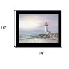 HomeRoots Lighthouse at Sunset Black Framed Print Wall Art - 3 of 4