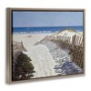 Stupell Industries Fenced Pathway to Beach Floating Frame Canvas Art - 2 of 4
