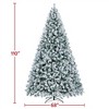 Yaheetech Pre-lit Flocked Artificial Christmas Tree Snow Frosted Christmas Tree - image 3 of 4