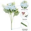 Unique Bargains Home Wedding Decoration Branch Silk Artificial Peony Hydrangea with Stem 2 Pcs - image 4 of 4