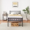 Whizmax Metal Platform Bed Frame with Iron-Art Sweet Heart Headborad & Footboard, No Box Spring Needed, Black - 2 of 4