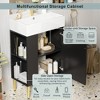 TIRAMISUBEST 21.6" Bathroom Vanity with Ceramic Sink, Freestanding Bathroom Storage Cabinet with 1 Soft Close Door and Side Storage Shelf - 4 of 4