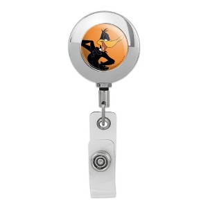 Looney Tunes Daffy Duck Metal Chrome Badge ID Card Holder Clip - 1 of 3