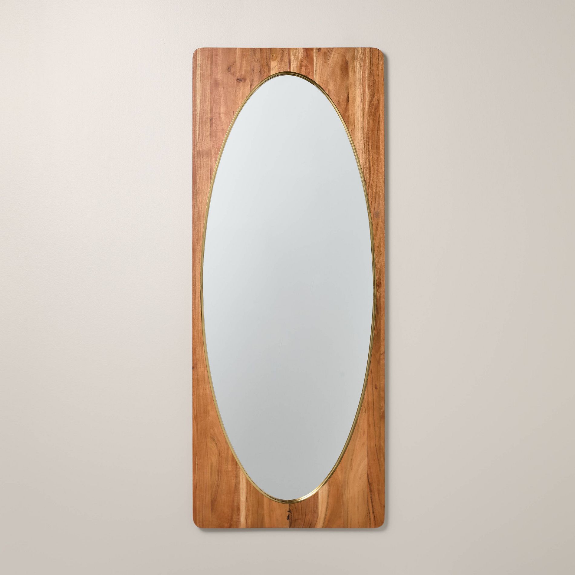 24"x60" Wood Framed Oval Mirror - Hearth & Hand™ with Magnolia