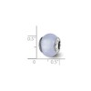 Black Bow Jewelry Lavender Matte Italian Murano & Sterling Silver Bead Charm, 14mm - 3 of 4