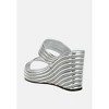 Benched Metallic Faux Leather Wedge Sandals Women - 3 of 4