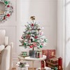 Pre-Lit Potted Flocked Tabletop Christmas Tree, Mini Snowy Pine Tree with Warm White LED Lights for Holiday Decor - 4 of 4