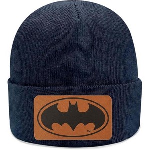 Beanie for Kids and Adults Winter Hat – Beanie with Batman Leather Patch Licensed (One Size) - 1 of 4