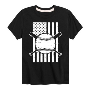 Boys' - Instant Message - Baseball Flag Short Sleeve Graphic T-Shirt - 1 of 4