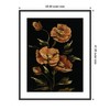 Kate and Laurel Framed Art Moody Floral 6 by Annie Quigley, 33x41, Stylish Black Narrow - 2 of 4