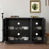 Okak Stylish Acrylic Magnetic Doors Storage Cabinet with Adjustable Shelves,Decorative Sideboard Accent Cabinet for Living Room,Hallway - 2 of 4