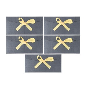 Unique Bargains Bow Tie Design Invitation Envelopes for Greeting Cards Wedding Birthday Christmas 5 Pcs - 1 of 4