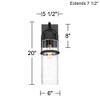Possini Euro Design Caramela 20" High Modern Outdoor Wall Light Fixture Mount Porch House Exterior Set of 2 Weatherproof Black Clear Glass Shade - 4 of 4