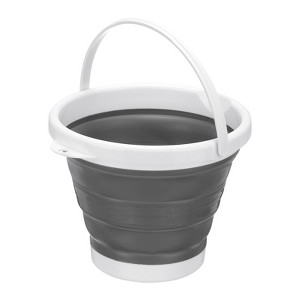 Unique Bargains Space Saving Portable Collapsible Plastic Cleaning Bucket - 1 of 4