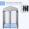Outdoor Dog Kennel with Lockable Door and Water Resistant Roof,72'' Large Dog Playpen Exercise Pen Fence for Medium and Large Dogs,Black - LAOTIES - 4 of 4