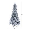 Nearly Natural 8-ft Flocked Montana Down Swept Spruce Artificial Christmas Tree with Pinecones and 500 LED Lights - 2 of 4