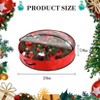 6-Pack Waterproof Wreath Storage Bags, Clear PVC/PE Christmas Decor Organizer with Handles & Zippers - 2 of 4