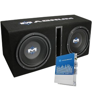 MTX Audio MB210SP Magnum Bass Package - Dual 10" 400W RMS Vented Enclosure with Amplifier - 1 of 3