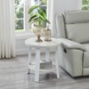 Anze Contemporary Round Wood Shelf End Table - 4 of 4