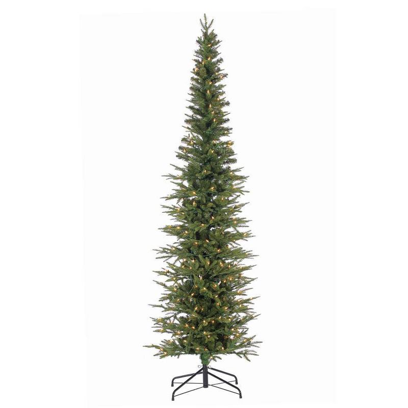 7.5ft Sterling Tree Company Natural Cut Slim Lincoln Pine Artificial Christmas Tree, 1 of 4