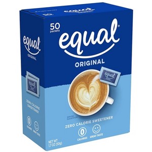 EQUAL Zero Calorie Sweetener, 50 Packets - 1 of 4
