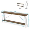 Resenkos Console Table, Sofa Table, 70.9" Console Table, Extra Long Sofa Table Behind Couch,Light Brown & White - 2 of 4