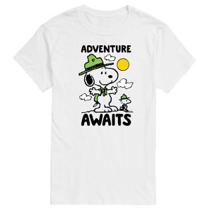 Men's - Peanuts - Adventure Awaits Short Sleeve Graphic T-Shirt - 1 of 4