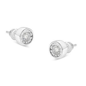 Haus of Brilliance 10K White Gold 3/8 Cttw Diamond Floral Stud Earrings - 1 of 4