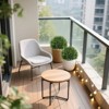 poetree 24" Artificial Topiary Ball Trees Fake Shrubs Bushes with Ground Spike Fake Plants for Front Porch Garden - 2 of 4