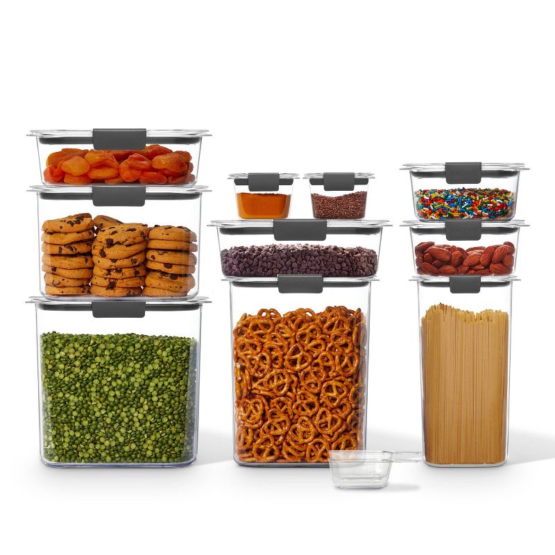 Rubbermaid Brilliance 10pc Plastic Food Storage Container Set, 1 of 8