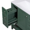 NicBex 36'' Bathroom Storage Cabinet with Sink, Bathroom Vanity, 1 Spacious Cabinet, 1 Open Shelf and 3 Drawers for Bathroom, Green - 4 of 4