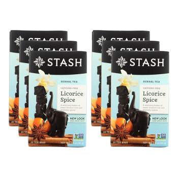 Stash Tea Premium Licorice Spice Herbal Caffeine Free Tea - Case of 6/20 Bags