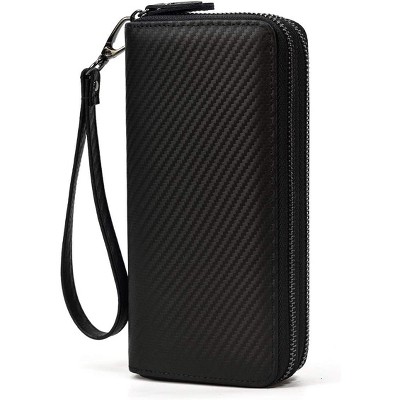 Paaaawaters Genuine Leather Long Wallet for Men, Large Capacity Purse Clutch Bag Handbag