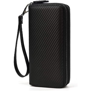 Paaaawaters Genuine Leather Long Wallet for Men, Large Capacity Purse Clutch Bag Handbag - 1 of 4