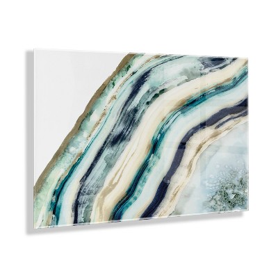 23" x 31" Teal Agate by Amy Lighthall Floating Acrylic Unframed Wall Canvas - Kate & Laurel All Things Decor