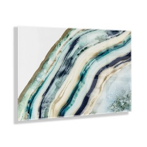 23" x 31" Teal Agate by Amy Lighthall Floating Acrylic Unframed Wall Canvas - Kate & Laurel All Things Decor - 1 of 4