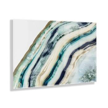23" x 31" Teal Agate by Amy Lighthall Floating Acrylic Unframed Wall Canvas - Kate & Laurel All Things Decor: UV-Resistant, Easy-Mount Modern Art