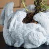 NAYSAYE Planter 5 Bunny Cement Planter Fun Animal Design for Indoor Outdoor Garden, Gray, 10"*8"*6.5" - 2 of 4