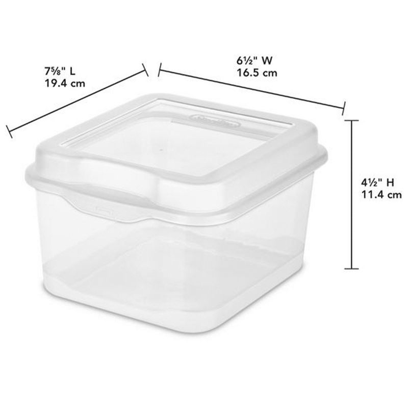 Sterilite Modular Plastic FlipTop Hinged Storage Box Container with Latching Lid for Home, Office, Workspace, and Classroom Organization, 5 of 8