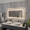 LED Front Light and Backlit Mirror for Bathroom,Anti-Fog, 3 mode Illumination,Vertical & Horizontal Mount - 2 of 4