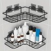 Attop No-Drill Wall-Mounted Bathroom Shelf - Heavy-Duty Iron Bathroom Organizer with Multiple Compartments for Shampoo, Soap, Toiletries - 4 of 4