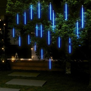 vidaXL Meteor Lights 20 pcs 1 ft Blue 480 LEDs Indoor Outdoor - 1 of 4