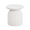 TOV Furniture Aloe Indoor / Outdoor Concrete Round Side Table in White - 3 of 4