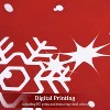 Christmas Shower Curtain 72x72, Red Snowflake Floral Fabric, Water-Resistant, Machine Washable, 12 Metal Grommets, Holiday Bathroom Decor - 4 of 4