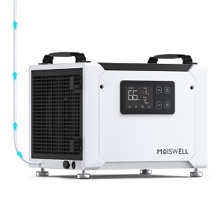 Moiswell 70 Pints Energy Star Certified Commercial Dehumidifier with Pump for Crawlspace - 1 of 4