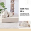 Luxury Oversized Modular Sofa: Boucle Floor Couch Set, Convertible, Spacious Foam-Filled - 2-Piece Combo for Living Room - 2 of 4