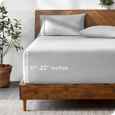 22 Inch Extra Deep Pocket Microfiber Fitted Sheet by Bare Home