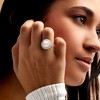 Ross-Simons 12-12.5mm Cultured Pearl and .90 ct. t.w. White Topaz Ring in Sterling Silver - 2 of 4