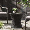 Vynxaria Patio End Tables - Hourglass Wicker Accent Table for Stylish Outdoor Spaces - 3 of 4
