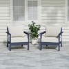 WestinTrends Avalon Outdoor Modern HDPE Patio Club Chairs with Deep Seat Cushions (Set of 2) - 2 of 4